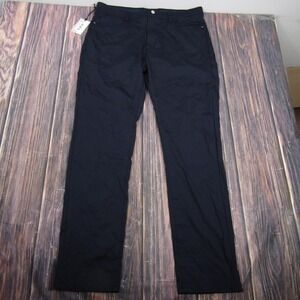 Collars & Co. Pants Mens 38x32 Navy CEO Tech PullOn Chino Stretch Performance